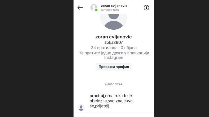 Osuda pretnji Slavici Radovanović